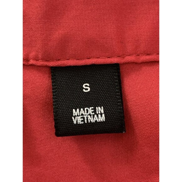 7th Avenue Design Studio By New York & Company Womens Red Button-Down Shirt - Picture 4 of 10